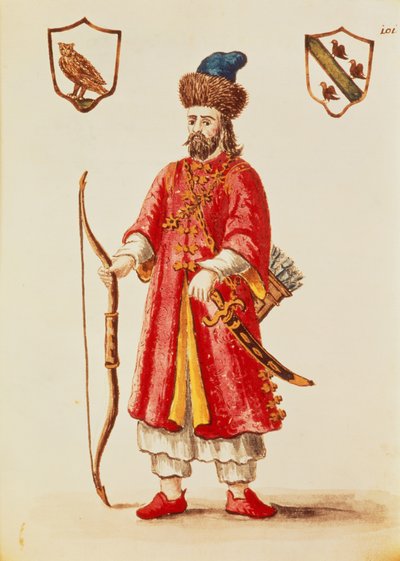 Marco Polo, vêtu en costume tartare, de 